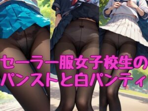 セーラー服女子校生のパンストと白パンティ(AI_Shiteru) [d_380606]