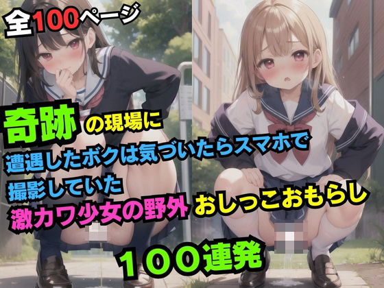 奇跡の現場に遭遇したボクは気づいたらスマホで撮影していた激カワ少女の野外おしっこおもらし100連発(mion) [d_412484]