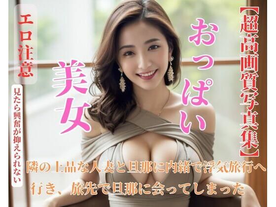 隣の上品な人妻と旦那に内緒で浮気旅行へ行き、旅先で旦那に会ってしまった(OSAKA) [d_432154]