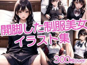 【300枚以上】開脚した制服美女イラスト集(ラテ) [d_438827]