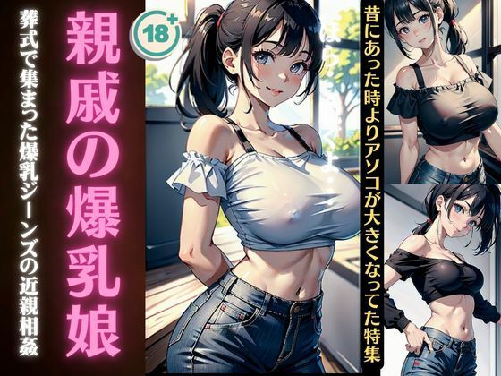 親戚の爆乳娘スペシャル！葬式で集まった爆乳ジーンズの近親相姦〜昔にあった時よりも大きくなってた特集〜(オタクな写真館) [d_445739]