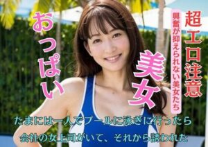 たまには一人でプールに泳ぎに行ったら会社の女上司がいて、それから誘われた(C) [d_449970]