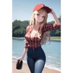 ジーンズ女子(AIの絵筆) [d_458922]