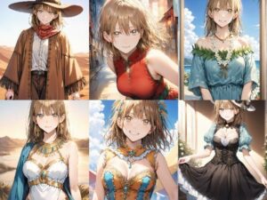 「アオのハコ」鹿野千夏 世界民族衣装写真集（全12種類313枚）(人の海) [d_459550]