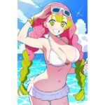 ピンク髪女性画像集(AI Canvas) [d_459895]