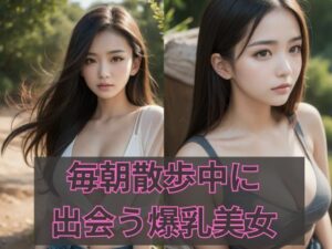 毎朝散歩中に出会う爆乳美女(夢幻イメージ) [d_461429]