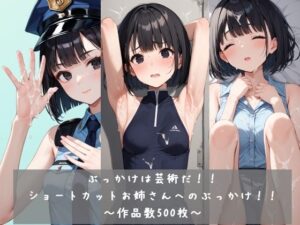 【フェチシリーズ】ぶっかけは芸術だ！！ショートカットお姉さんへのぶっかけ500枚収録(Nature lover) [d_463374]