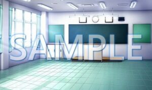 【背景素材】空き教室（6052_bg07）【時間差分あり】(XERO) [d_467521]