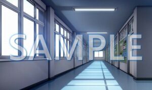 【背景素材】廊下（6069_bg03）【時間差分あり】(XERO) [d_468087]