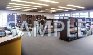 【背景素材】図書室（6069_bg06）【時間差分あり】(XERO) [d_468092]