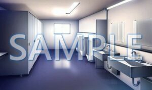 【背景素材】男子トイレ（6069_bg08）【時間差分あり】(XERO) [d_468096]