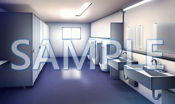 【背景素材】男子トイレ（6069_bg08）【時間差分あり】(XERO) [d_468096]