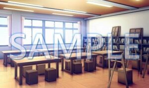 【背景素材】美術室（6069_bg09）【時間差分あり】(XERO) [d_468098]