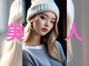 ニットが似合う美人(AI美女) [d_334659]