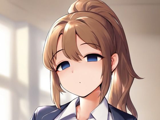 ポニテの女の子が催●にかかってスカートをたくし上げている画像(催●スキ) [d_379117]