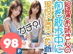 ガチ？！絵描きお姉さんの前を散歩中に現役に戻った爺(An17) [d_387881]