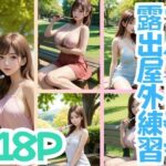 フルート奏者 露出屋外練習(楽24) [d_389311]