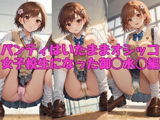 パンティをはいたままオシッコ【女子校生になった◯坂◯琴編】(AI_Shiteru) [d_391625]