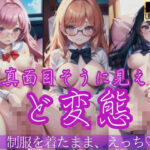 超真面目そうに見えてど変態’制服を着たまま着衣えっち’(AI美女缶詰) [d_431493]