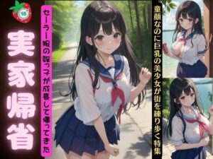 実家帰省〜セーラー服の姪っ子が成長して帰ってきた〜童顔なのに巨乳の美少女が田舎を練り歩く(大人の妄想教科書) [d_433909]