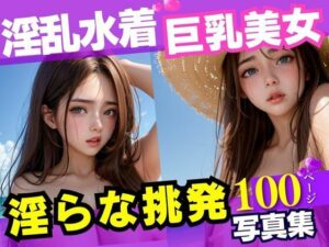 エチエチ淫らな表情で男を挑発する淫乱水着巨乳美女100枚(AIハッピー) [d_443142]