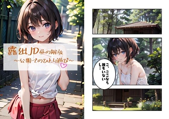 露出JD昼の解放〜公園でのひとり遊び〜(ひらひら夜市) [d_460055]