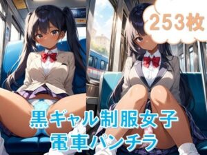 電車で対面パンチラ〜黒ギャル制服女子編〜(D.P.H.) [d_461049]