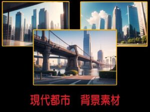 現代都市 背景素材(豊川内角) [d_466190]