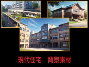 現代住宅 背景素材(豊川内角) [d_466602]