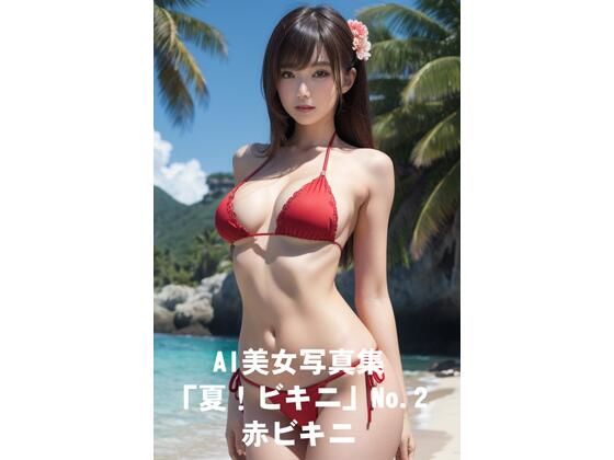 AI美女写真集「夏！ビキニ」No.2赤ビキニ(駄馬) [d_466795]