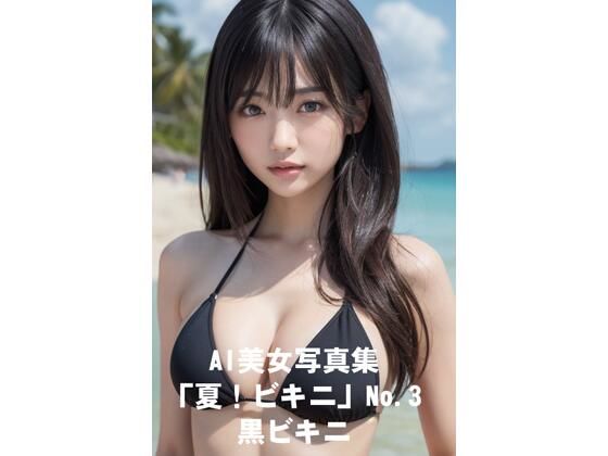 AI美女写真集「夏！ビキニ」No.3黒ビキニ(駄馬) [d_466850]