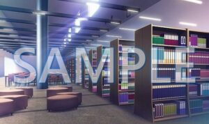 【背景素材】図書室（6168_bg07）【時間差分あり】(XERO) [d_468688]