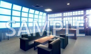 【背景素材】理事長室 監視用モニターあり（6168_bg09b）【時間差分あり】(XERO) [d_468698]