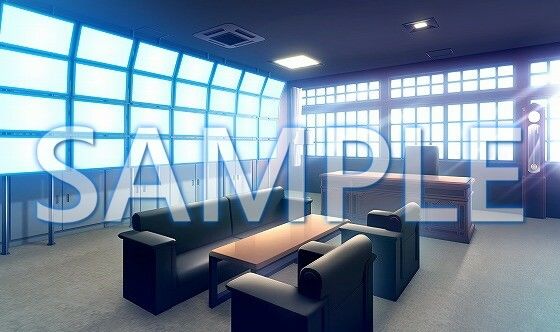 【背景素材】理事長室 監視用モニターあり（6168_bg09b）【時間差分あり】(XERO) [d_468698]