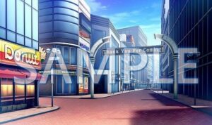 【背景素材】繁華街（6168_bg13）【時間差分あり】(XERO) [d_468709]