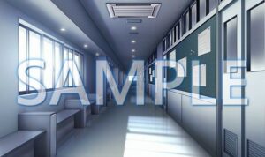 【背景素材】廊下（6175_bg02）【時間差分あり】(XERO) [d_471254]