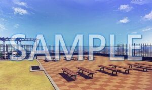 【背景素材】屋上（6175_bg06）【時間差分あり】(XERO) [d_471274]