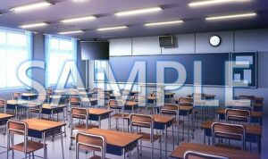 【背景素材】教室（6199_bg02）【時間差分あり】(XERO) [d_471290]