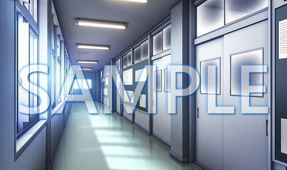 【背景素材】廊下（6199_bg03）【時間差分あり】(XERO) [d_471293]