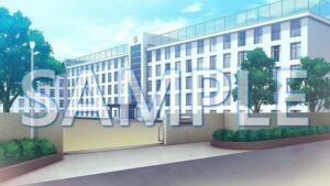 【背景素材】学園 外観（1385_bg04）【時間差分あり】(XERO) [d_471651]