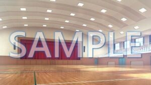 【背景素材】体育館（1385_bg06）【時間差分あり】(XERO) [d_471659]