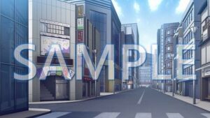 【背景素材】繁華街（1385_bg09）【時間差分あり】(XERO) [d_471666]