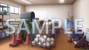 【背景素材】体育用具室（1385_bg10）【時間差分あり】(XERO) [d_471670]