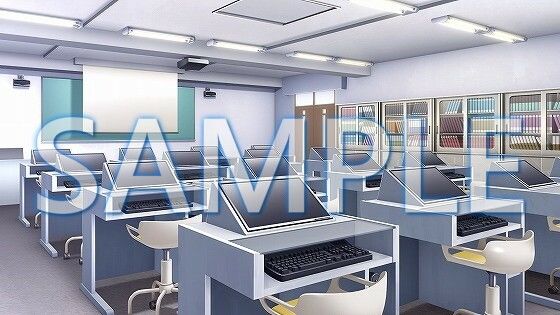 【背景素材】視聴覚室（1385_bg12）【時間差分あり】(XERO) [d_471717]