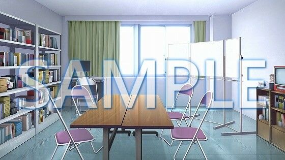 【背景素材】新聞部部室（1385_bg19）【時間差分あり】(XERO) [d_471779]