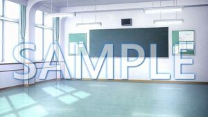 【背景素材】空き教室A（1385_bg22a）【時間差分あり】(XERO) [d_471791]