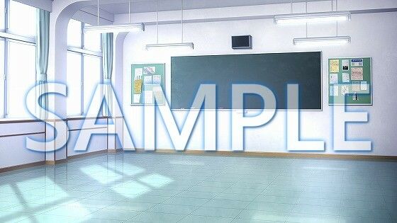 【背景素材】空き教室C（1385_bg22c）【時間差分あり】(XERO) [d_471795]