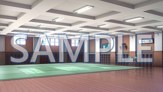 【背景素材】武道場（1385_bg26）【時間差分あり】(XERO) [d_471800]