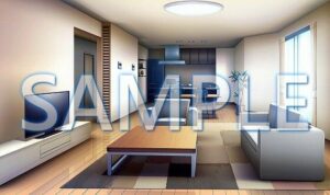 【背景素材】一軒家 リビング（6229_bg01）【時間差分あり】(XERO) [d_472155]