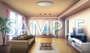 【背景素材】マンション リビング（6229_bg04）【時間差分あり】(XERO) [d_472159]